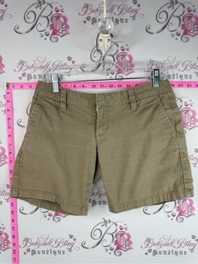 Hurley shorts tan khaki embroidered logo Women's Tan Cargo Shorts
